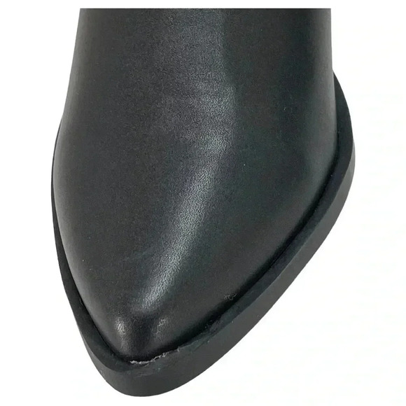 Report Zaria Black Faux Leather & Suede OTK Womens Boots Size 5M - Picture 15 of 16